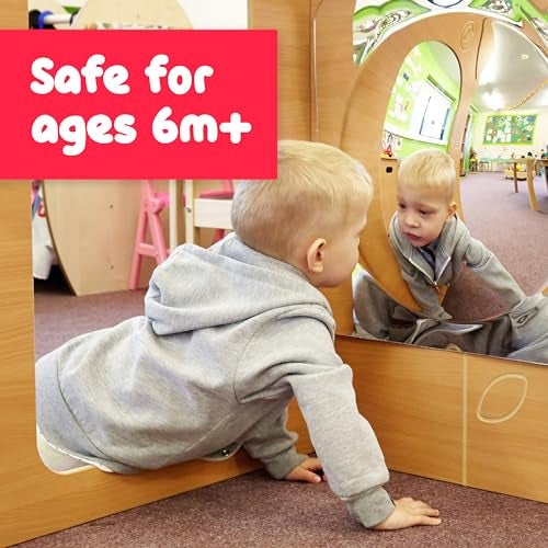 Spark & Wow Sensory Wall Toddler Mirror | Large | 1 Bubble | for Ages 6m+ | Easy-to-Clean Acrylic | Stimulate Cognitive Development - Image 2