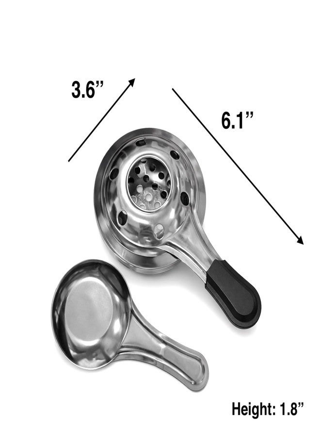 Natier Stainless Steel Fondue Burner, Portable Alcohol Burner With Regulator And Flame Snuffer Lid - Image 4