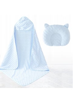 XiuWoo Blankets For Toddler Girls And Boys Flannel Fuzzy Receiving Blankets Cute Newborn Baby Sleeping Swaddle Blanket With Cushion Nursing Pillow Set  - Image 1