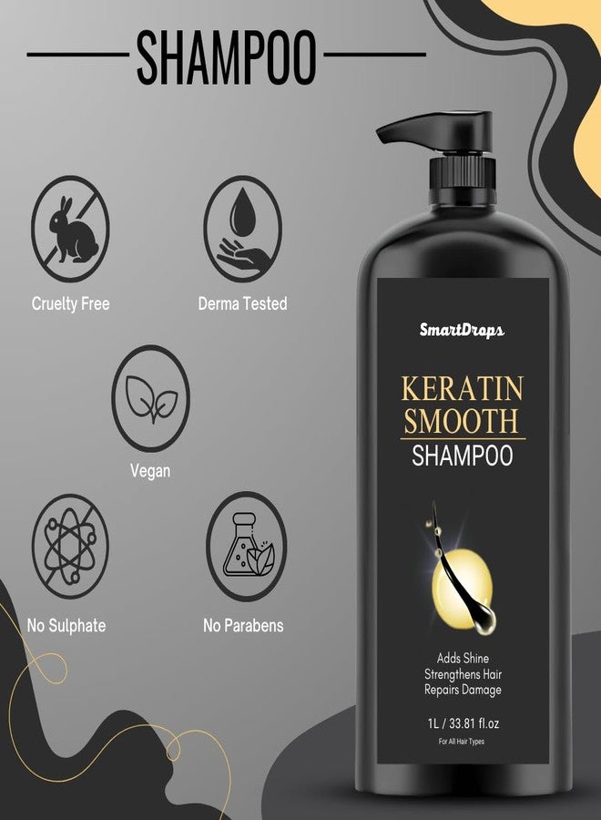 Smartdrops Shampoo 1 Litre for Frizzy & Dry Hair | Dandruff Care & Hair Fall Control Shampoo | Women’s Hair Shampoo | Pack of 1 - Image 5