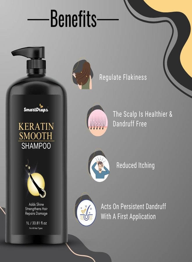 Smartdrops Shampoo 1 Litre for Frizzy & Dry Hair | Dandruff Care & Hair Fall Control Shampoo | Women’s Hair Shampoo | Pack of 1 - Image 3