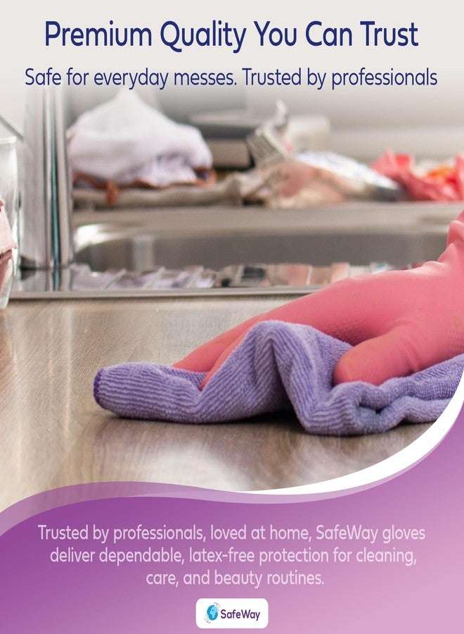 SAFEWAY Pink Nitrile Gloves - Latex-Free, Powder-Free, Disposable Exam Gloves | Ambidextrous, Non-Sterile | Esthetician, Salon, & Beauty Use | Premium 1000 Count Box | Medium - Image 4