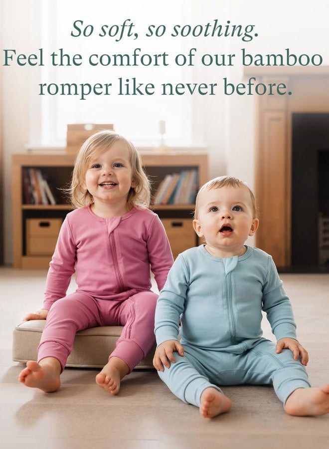 PurComfy Baby Zipper Footie Pajamas, Supersoft Bamboo Rayon Baby Footed Pjs Boy Girl 0-3-6-9-18-24 Month Coverall Sleepers, Oat, 18-24 Months - Image 4