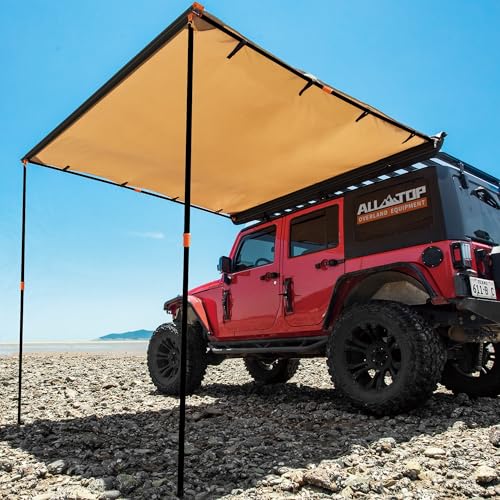 ALL-TOP Vehicle Awning 4.6'x8.2' Roof Rack Pull-Out Sun Shade UV50+, Weatherproof 4x4 Side Awning for Camping & Overland (Hardware included) - Image 1
