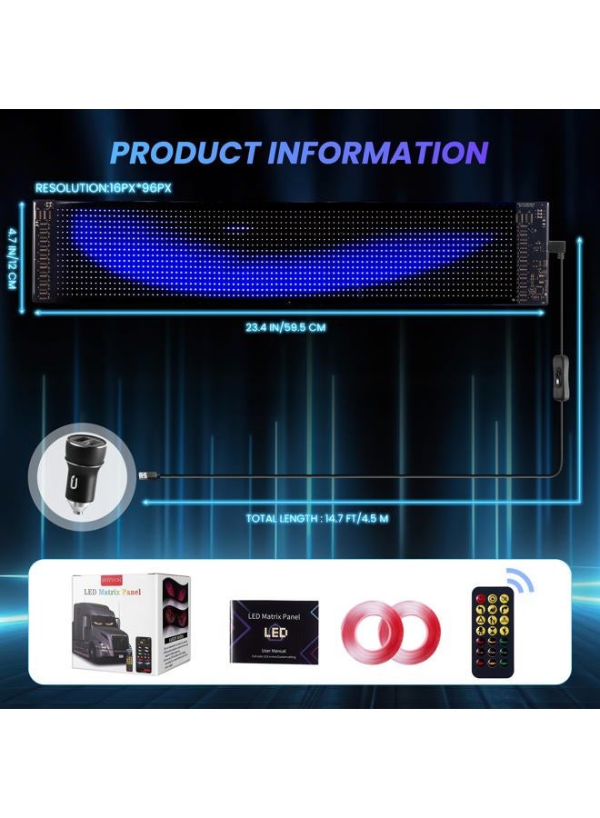 RHYVON 2PCS Devil Eyes Light for Cars，Led Eyes for Car Windshield，Programmable Led Sign，Controlled by a Remote Control and a Bluetooth APP，Suitable for Cars, SUVs & Trucks. (23.4in*4.7in) - Image 4