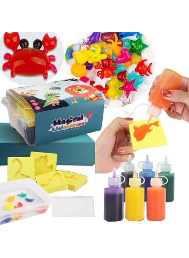 New Magic Water Toys Set Magic Water 3D Water Gel Glass Plastic with Molds Educational Water Toy for Kids Sea Life Toys - Image 4