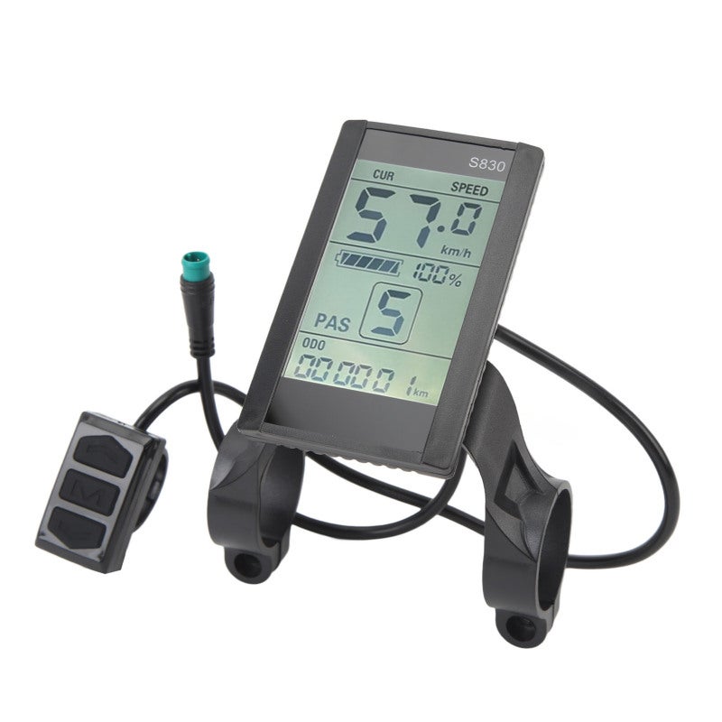 Electric Bike Lcd Display 5Pin Waterproof Connector: Abs Panel Large Lcd Screen - Convenient Data Viewing Replacement Display for Electric Bikes & Scooters - Image 4
