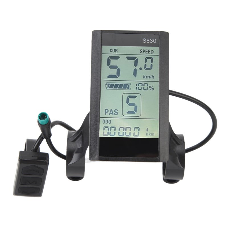 Electric Bike Lcd Display 5Pin Waterproof Connector: Abs Panel Large Lcd Screen - Convenient Data Viewing Replacement Display for Electric Bikes & Scooters - Image 2