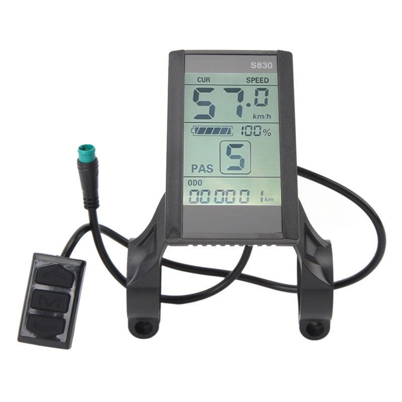 Electric Bike Lcd Display 5Pin Waterproof Connector: Abs Panel Large Lcd Screen - Convenient Data Viewing Replacement Display for Electric Bikes & Scooters - Image 3