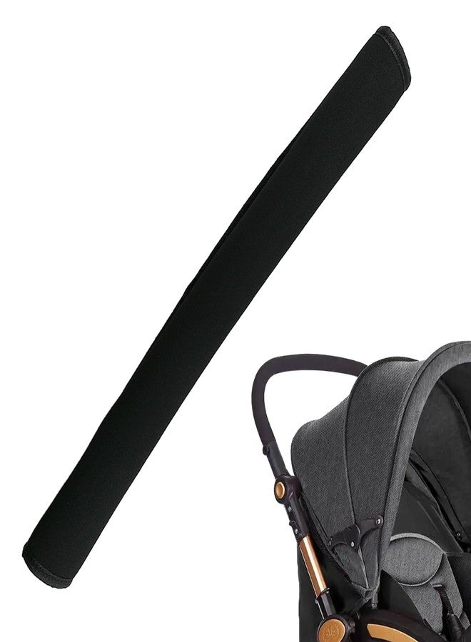 Dogxiong Universal Stroller Handle Cover, 18.9 Inch Stroller Handlebar Cover Infant Toddler Pram Bar Dust Proof Handle, Universal Handle Sleeve Cover for Baby Stroller (Black) - Image 1