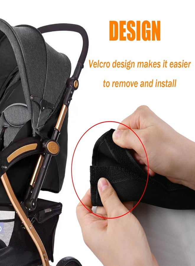 Dogxiong Universal Stroller Handle Cover, 18.9 Inch Stroller Handlebar Cover Infant Toddler Pram Bar Dust Proof Handle, Universal Handle Sleeve Cover for Baby Stroller (Black) - Image 4
