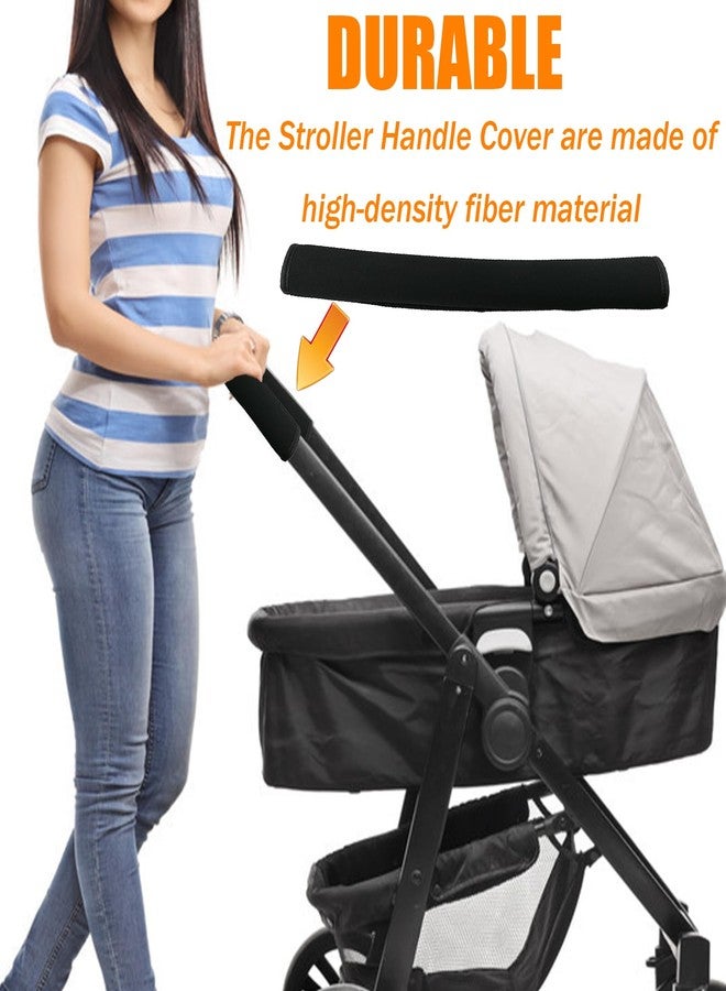 Dogxiong Universal Stroller Handle Cover, 18.9 Inch Stroller Handlebar Cover Infant Toddler Pram Bar Dust Proof Handle, Universal Handle Sleeve Cover for Baby Stroller (Black) - Image 3