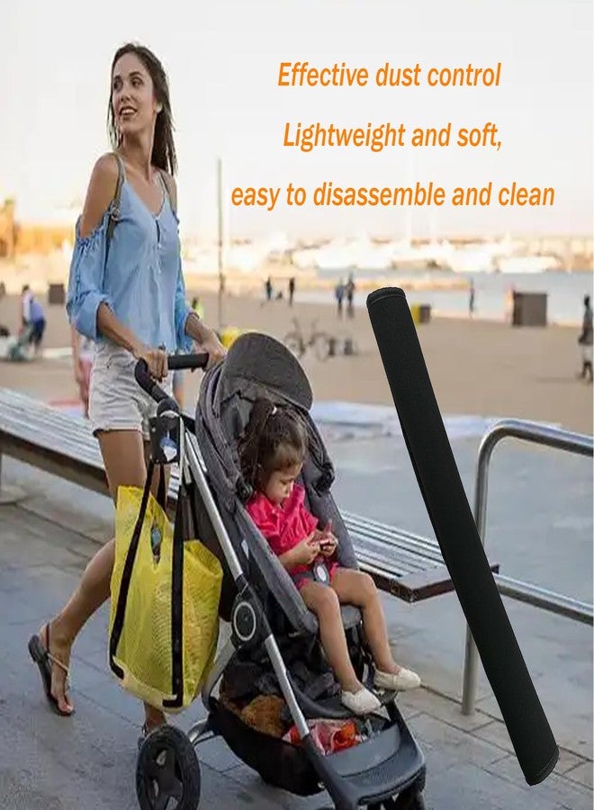 Dogxiong Universal Stroller Handle Cover, 18.9 Inch Stroller Handlebar Cover Infant Toddler Pram Bar Dust Proof Handle, Universal Handle Sleeve Cover for Baby Stroller (Black) - Image 5