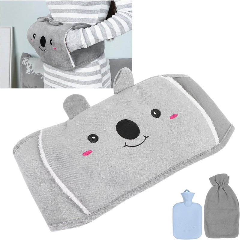 klarako Hot Water Bag, Explosion Proof Rubber Hot Water Injection Bag,Hot Water Bottle with Velvet Waist Belt and Storage Bag for Menstrual Cramps,Warm Hands Feet Waist Shoulders in Cold Weather(#1) - Image 2