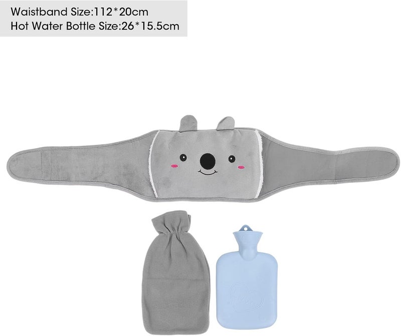 klarako Hot Water Bag, Explosion Proof Rubber Hot Water Injection Bag,Hot Water Bottle with Velvet Waist Belt and Storage Bag for Menstrual Cramps,Warm Hands Feet Waist Shoulders in Cold Weather(#1) - Image 3