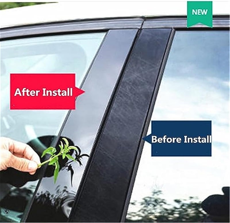 Wivplex Glossy Black Car Window Trim Covers for Skoda Karoq - Image 2