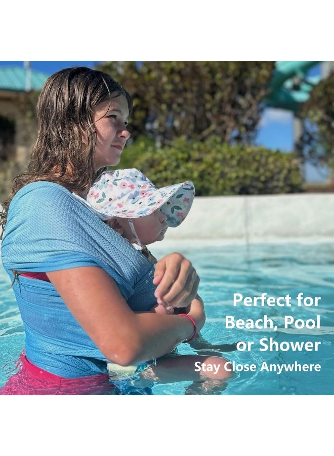 Vlokup Baby Wrap Sling Carrier for Newborn, Infant, Toddler, Kid | Breathable Lightweight Stretch Mesh Water Sling | Nice for Summer, Pool, Beach, Swimming | Perfect Shower Gift Black - Image 3