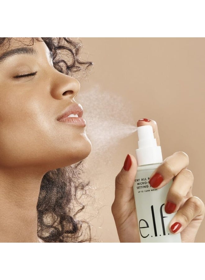 إلف رذاذ تثبيت المكياج Stay All Night Micro-Fine، رذاذ مرطب ومنعش لتثبيت المكياج لمدة 16 ساعة - Image 2