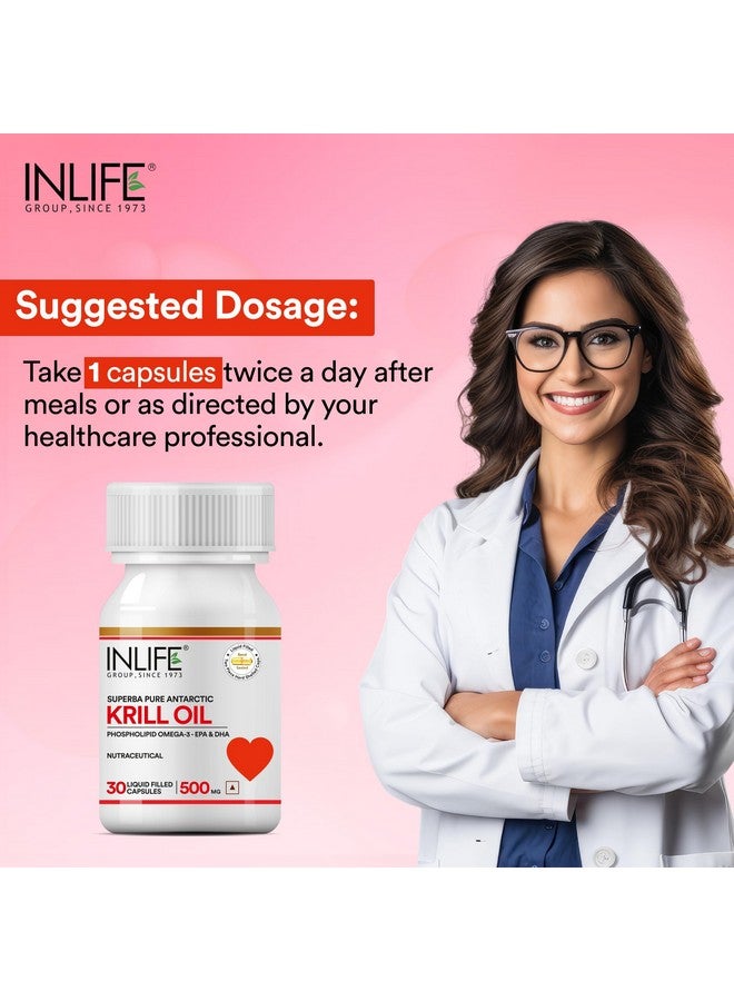 Inlife زيت الكريل إنلايف سوبربا فوسفوليبيد أوميغا 3 مع أستازانتين 500 ملغ - 30 كبسولة - Image 5