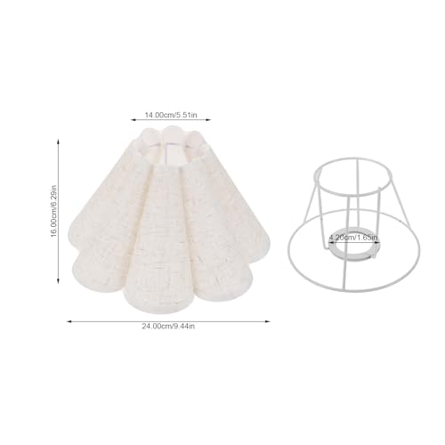 DOITOOL 1pc Petal Table Lamp Shade Accessories Clip Desk Lamp E27 Bulb Chandelier Light Cover Cloth Lampshade Floor Light Shade Cloth Light Shade Fashion Lampshade Wall Light Cover - Image 3