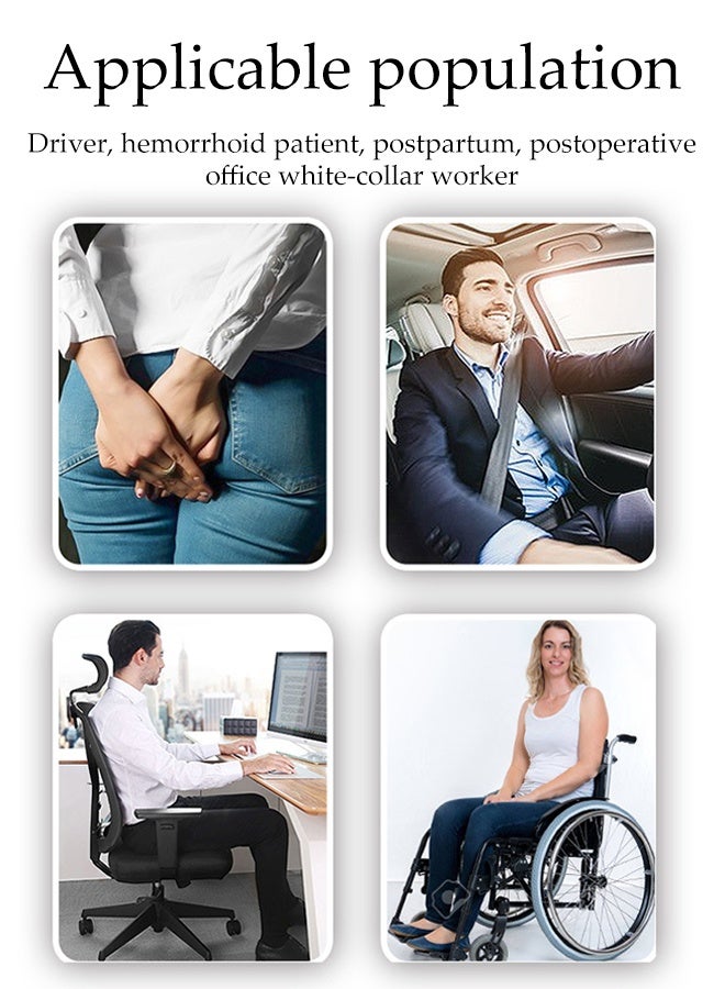 DUNISO Seat Cushion for Car Seat Driver,Upgraded Car Seat Cushion Pad,Car Seat Cushions for Driving with Tie,Soft and Comfortable，for Short People Driving, Truck Driver, for Truck Accessories Office Chair,Black - Image 3