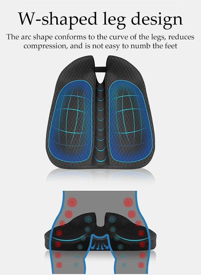 DUNISO Seat Cushion for Car Seat Driver,Upgraded Car Seat Cushion Pad,Car Seat Cushions for Driving with Tie,Soft and Comfortable，for Short People Driving, Truck Driver, for Truck Accessories Office Chair,Black - Image 5