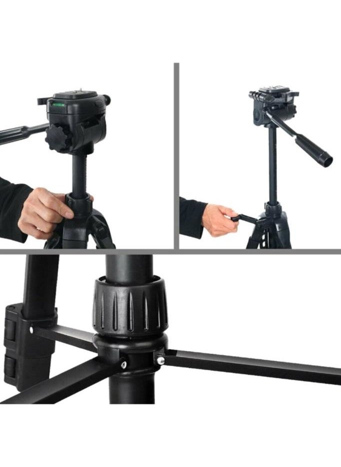 Techmaster Tme Phone Canon Nikon 5kg Capacity DSLR Compatible 157CM Tripod WT-3540  - Image 4