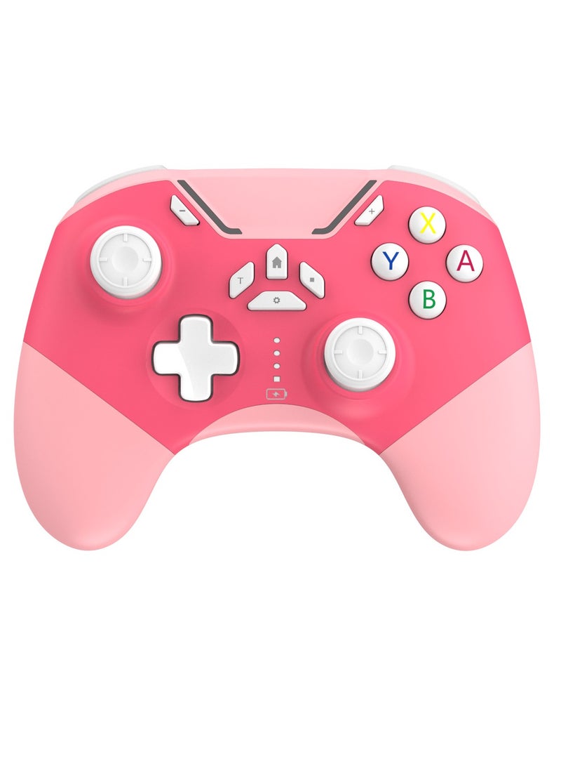 Beauenty Game Controller, Sturdy And Durable Bluetooth Controller, Lightweight Portable Wireless Gamepad Joystick, Gaming Controller Joystick For Computer Gaming Console, (1pc, Pink)