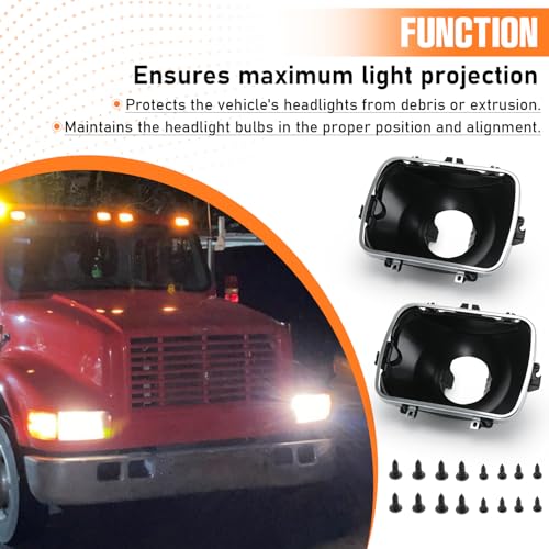 FQRANBO 42437 Headlight Bucket Kit, 5X7 Headlamp Bracket Mounting Kit Compatible with Chevrolet Express GMC Savana 1500 2500 3500 S‎afari Yukon Topkick Chevy Exprress 4500 K10 K20 K30 (2 Pack) - Image 4