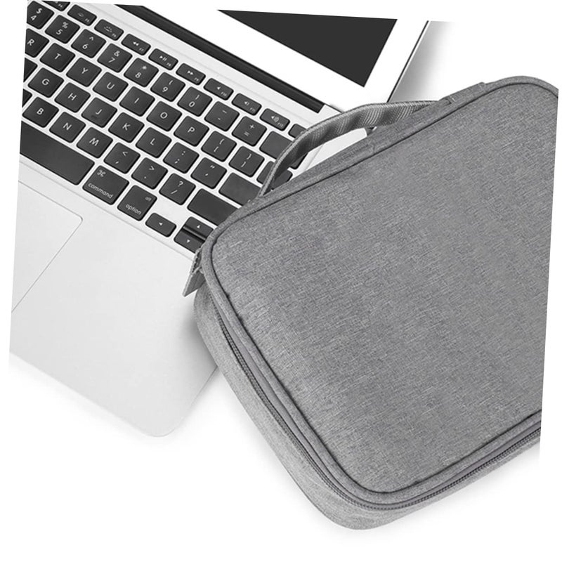 Tofficu Travel Electronics Organizer Bag Grey USB Cable Pouch with Compartments for Accessories - Image 5