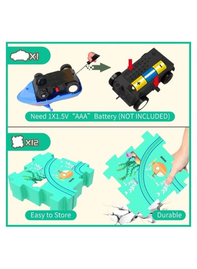 25 PCS Puzzles for Kids Ages 3 to 5 Number Blocks Set Magic Tracks Toddler Puzzle Car Tracks Toys for 3 4 5 6 Year Old Boys Girls Montessori Toys for Kids Ocean - Image 2