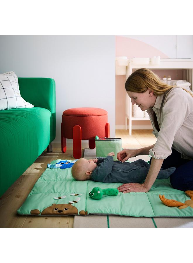 erorex Play Mat, Scandinavian Nature/Multicolour, 100X100 Cm - Image 3