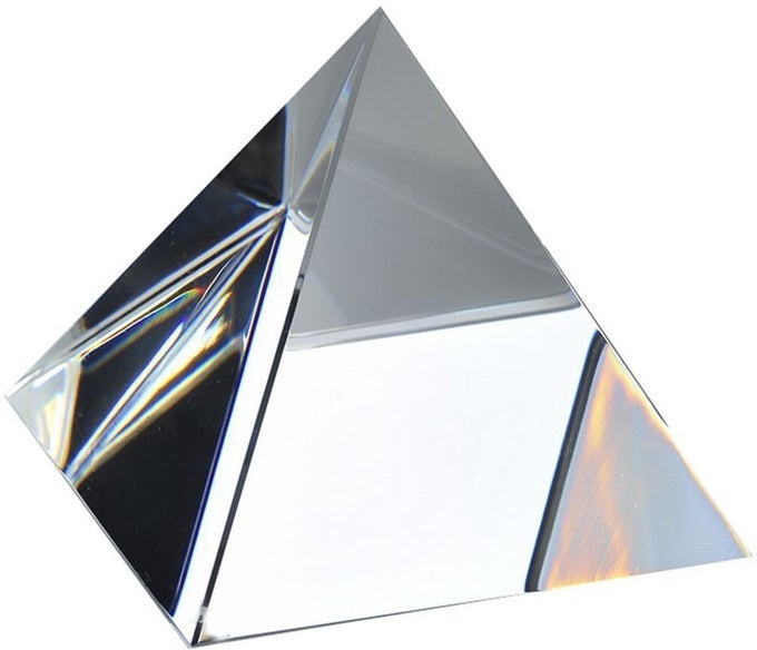 CLEAR PYRAMID 3 INCH WITH GIFT BOX