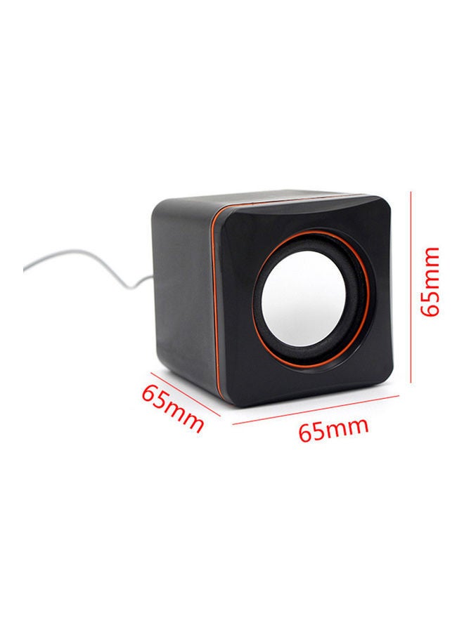 NIBEMINENT 2-Piece USB Wired Mini Desktop Speaker Black - Image 5