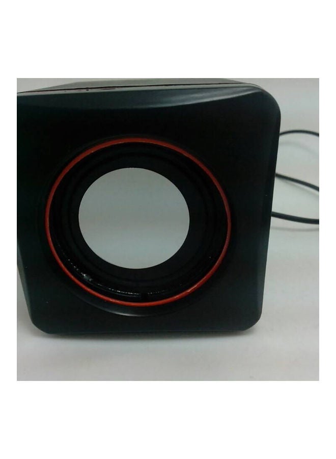 NIBEMINENT 2-Piece USB Wired Mini Desktop Speaker Black - Image 4