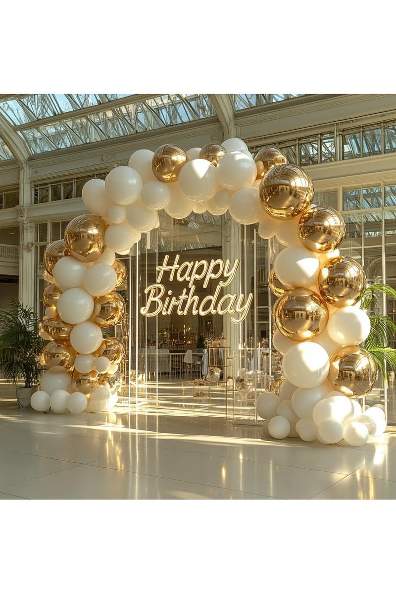 100 بالون بيضاء هيليوم دائري مقاس 12 انش لتزيين خلفية حفلات الزفاف والتخرج واعياد الميلاد - Image 3