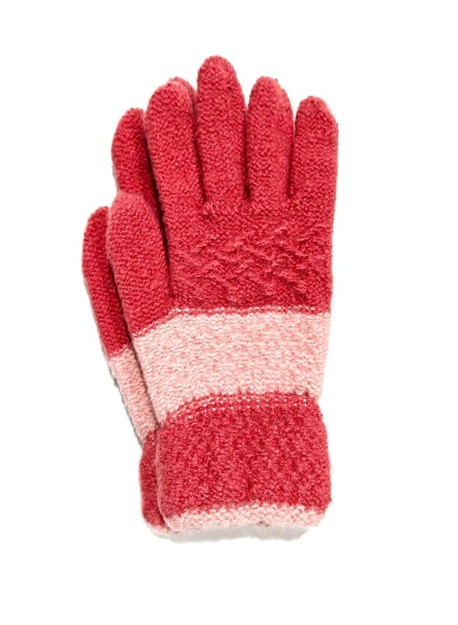 AIMI 3 Pairs Kids Winter Knit Gloves Stretchy Full Finger Fluffy Warm Mittens for Children Toddler Girls 5-10 Years - Image 5