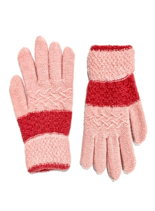 AIMI 3 Pairs Kids Winter Knit Gloves Stretchy Full Finger Fluffy Warm Mittens for Children Toddler Girls 5-10 Years - Image 4