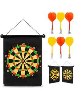 Generic 17'' Magnetic Darts Board Game 2-Sided with 6Pcs Safety Darts for Kids and Adult  - Image 1