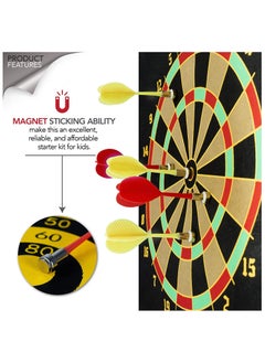 Generic 17'' Magnetic Darts Board Game 2-Sided with 6Pcs Safety Darts for Kids and Adult  - Image 4