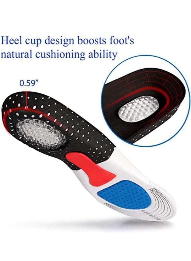 Breathable Shock Sport Eva Insole, Cut-To-Fit Shoe Cushion, Comfortable Insoles Relieve Foot Pain& Pressure Pain Cushion for Women & Men, Suitable for Athletic Casual & Work（40-45） - Image 3
