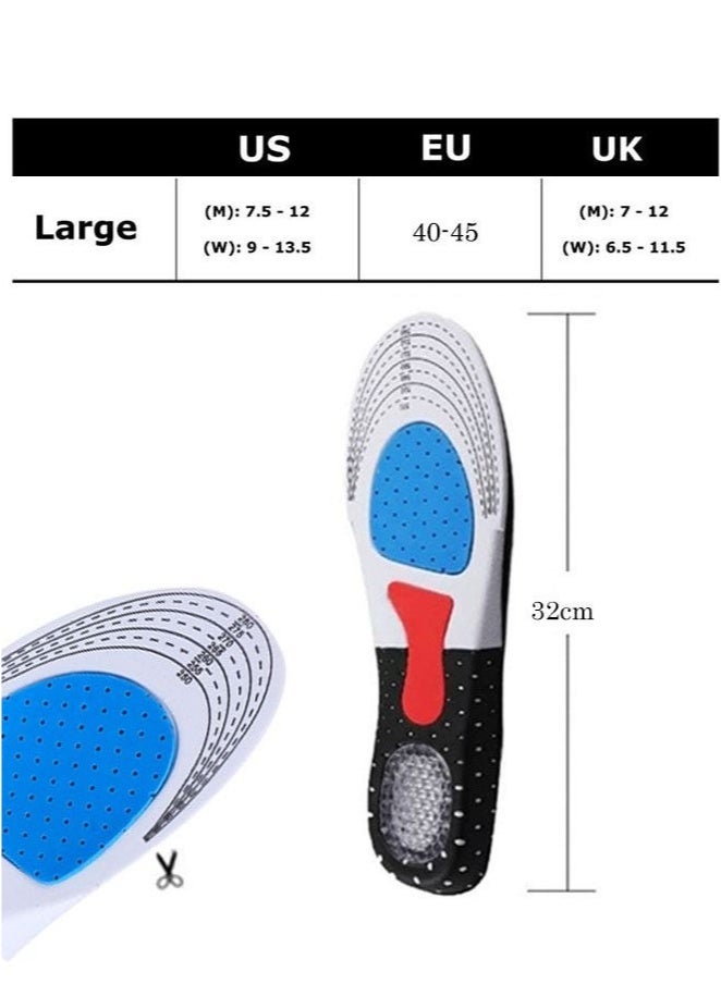 Breathable Shock Sport Eva Insole, Cut-To-Fit Shoe Cushion, Comfortable Insoles Relieve Foot Pain& Pressure Pain Cushion for Women & Men, Suitable for Athletic Casual & Work（40-45） - Image 2