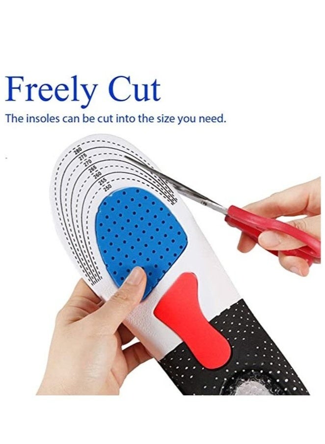 Breathable Shock Sport Eva Insole, Cut-To-Fit Shoe Cushion, Comfortable Insoles Relieve Foot Pain& Pressure Pain Cushion for Women & Men, Suitable for Athletic Casual & Work（40-45） - Image 4