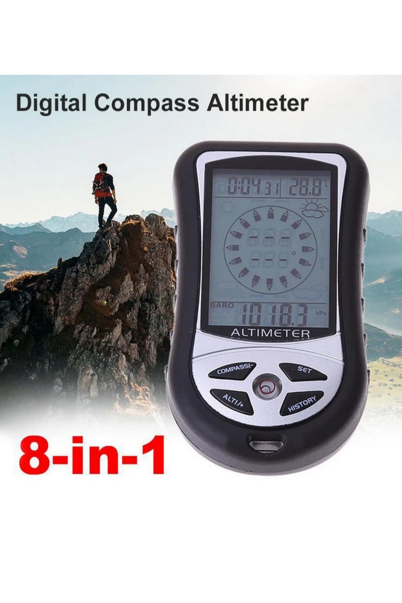 DS302 8 In 1 Handheld Digital LCD Electronic Navigation GPS Compass Altimeter Altitude Gauge Thermometer Fishing Barometer Outdoor Survival Tool for Hiking Camping Hunting Adventure - Image 4