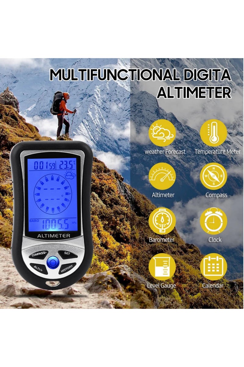 DS302 8 In 1 Handheld Digital LCD Electronic Navigation GPS Compass Altimeter Altitude Gauge Thermometer Fishing Barometer Outdoor Survival Tool for Hiking Camping Hunting Adventure - Image 5
