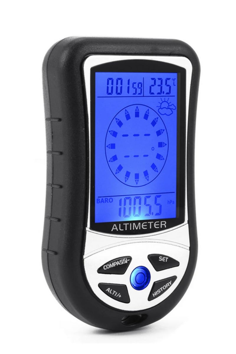 DS302 8 In 1 Handheld Digital LCD Electronic Navigation GPS Compass Altimeter Altitude Gauge Thermometer Fishing Barometer Outdoor Survival Tool for Hiking Camping Hunting Adventure - Image 1