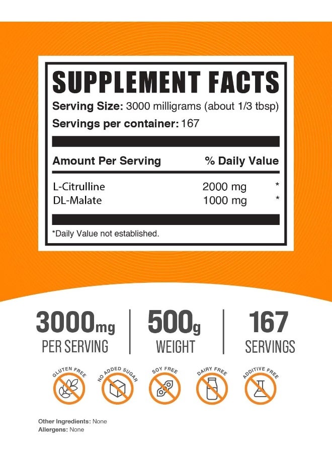 BulkSupplements Pure L-Citrulline Dl-Malate 2:1 Powder  - Image 2