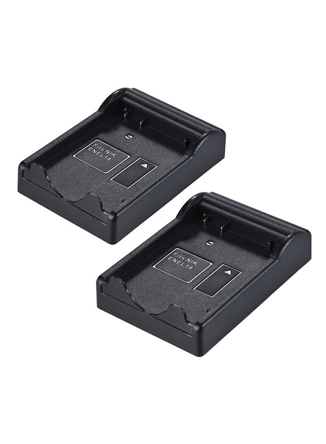 ANDOER 2 Piece ENEL14 Battery Plate Black  - Image 1