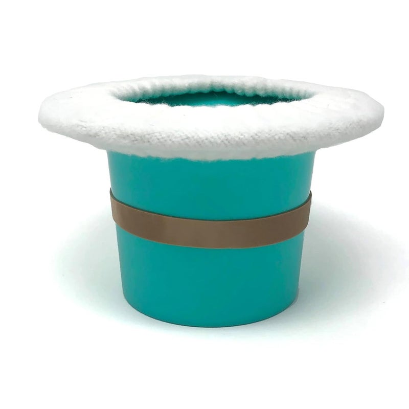 Tiny Undies Top Hat Potty for Newborn Infant Potty Training | Elimination Communication | Includes 100% Cotton Undyed Fleece Cozy | Anti-Slip Rubber Band | for EC Baby Potty Training (Turquoise) - Image 1