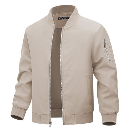WULFUL Boys Bomber Jackets Kids Spring Fall Zip Up Varsity Windbreak Jackets - Image 1